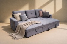 L-Shaped Sofa Bed with Storage
