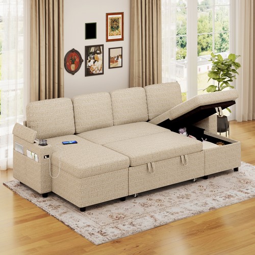 Corner sofa bed shaped - sofa, bed,