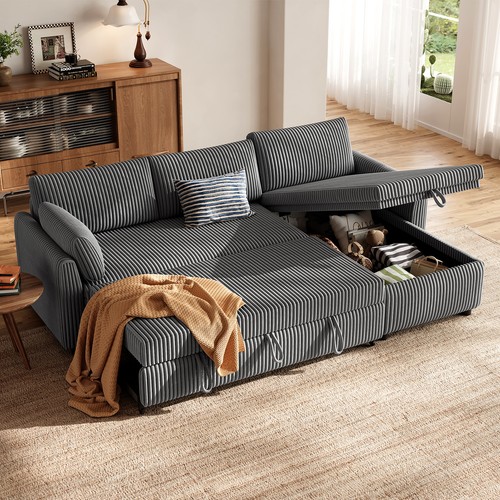 Sofa bed with storage seater - sofa, 3