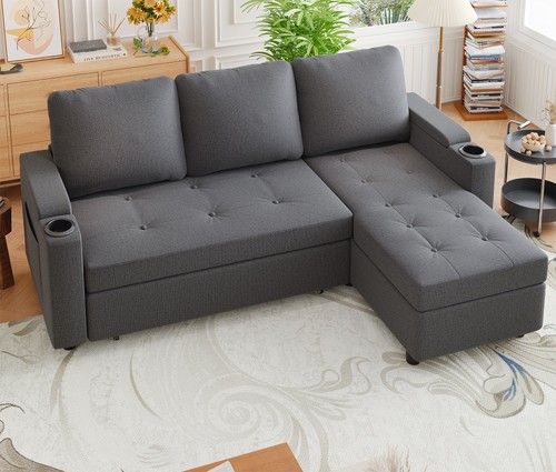 Shaped corner sofa - bed, 3