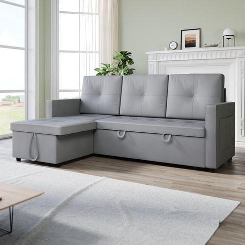 Grey seater sofa bed - seater,