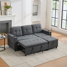 L-Shaped Pull Out Sleeper Sofa