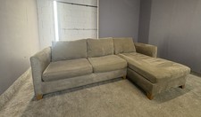 Light brown ottoman L shape &