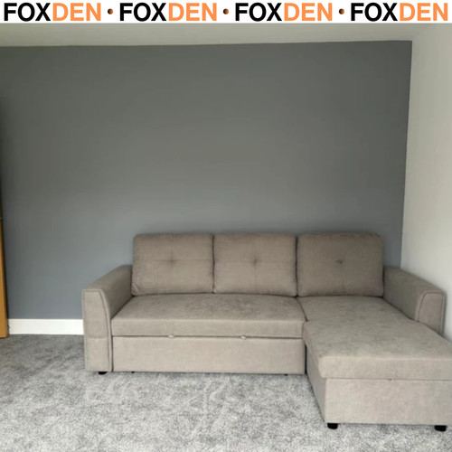 Grey corner sofa bed seater - corner, 3